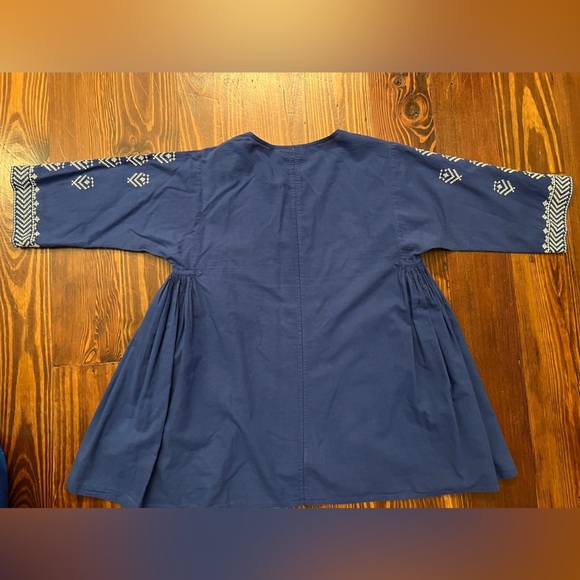 ROBERTA ROLLER RABBIT Royal Blue & White Embroidered Tunic - Picture 10 of 11